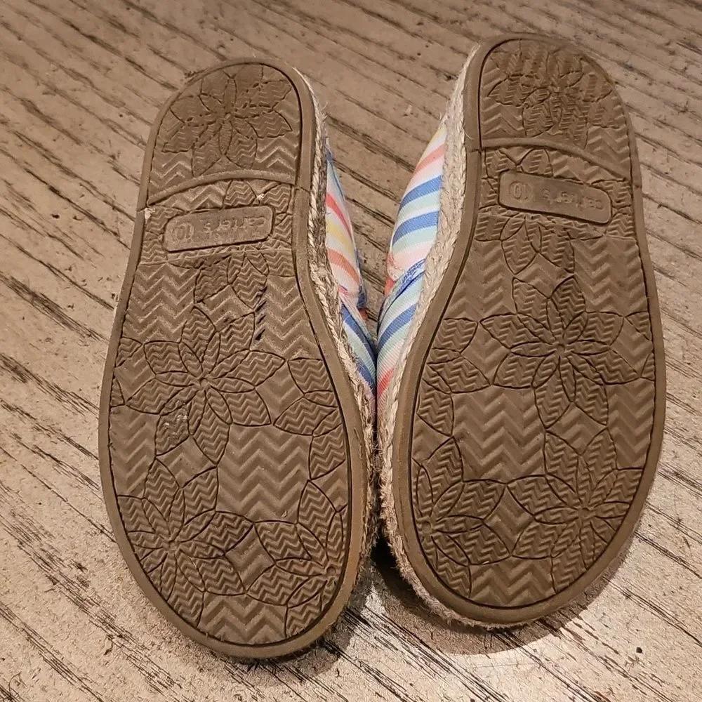 Carter's Kids Striped Slip-On Shoes Size 10